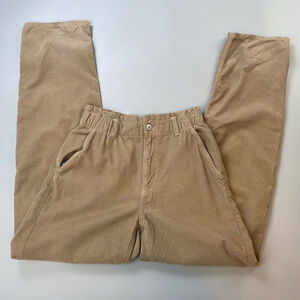 American Eagle Corduroy Pants Womens 2 Brown Paperbag Waist Soft Academia Indie